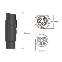 Adapter ładowarki typu 2 do J1772 EV 16A / 32A Złącze do ładowania pojazdów elektrycznych