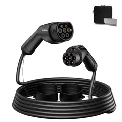 Coolladen Type2 EV-ladeforlengelseskabel for 3,5 kW 7 kW 11 kW 22 kW 7 m kabel med veske