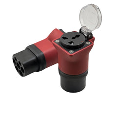 Julkinen latausaseman tyypin 2 purkaussovitin Schukolle ja yleispistokkeelle, 16 A EU-pistoke IEC 62196-2, sähköajoneuvoadapteri autojen, moottoripyörien ja skootterien lataamiseen