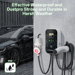 Type 2 22 kW eller 11 kW hjemmeladestasjon veggboks 5 m ladekabel med ladeholder CEE 3-faseplugg for alle elbiler og hybridbiler