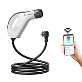 Kannettava sähköauton laturi tyyppi 2, 3,5 kW 16A latauskaapeli, CEE-pistoke, älykäs sovellusohjaus, säädettävä latausvirta, vedenpitävä, 3 m/5 m/10 m johto – yhteensopiva kaikkien sähköautomallien Y / 3 / kanssa S/X, ID.4, ID.5, i4