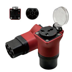 Julkinen latausaseman tyypin 2 purkaussovitin Schukolle ja yleispistokkeelle, 16 A EU-pistoke IEC 62196-2, sähköajoneuvoadapteri autojen, moottoripyörien ja skootterien lataamiseen