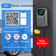 Coolladen 11kW/22kW Wallbox EV Charger Type 2 – OCPP 1.6J Smart App Control, RFID Card, WiFi/4G, IP65 Waterproof Commercial & Home Charging Station