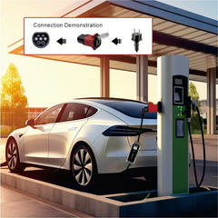 Julkinen latausaseman tyypin 2 purkaussovitin Schukolle ja yleispistokkeelle, 16 A EU-pistoke IEC 62196-2, sähköajoneuvoadapteri autojen, moottoripyörien ja skootterien lataamiseen