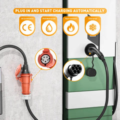 Wtyczka typu 2 do gniazda CEE16A, adapter do ładowarki 11KW EV do pobierania energii ze stacji ładującej