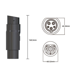 Type 2 To J1772 EV Charger Adaptor 16A / 32A Electric Vehicle Charging Connector