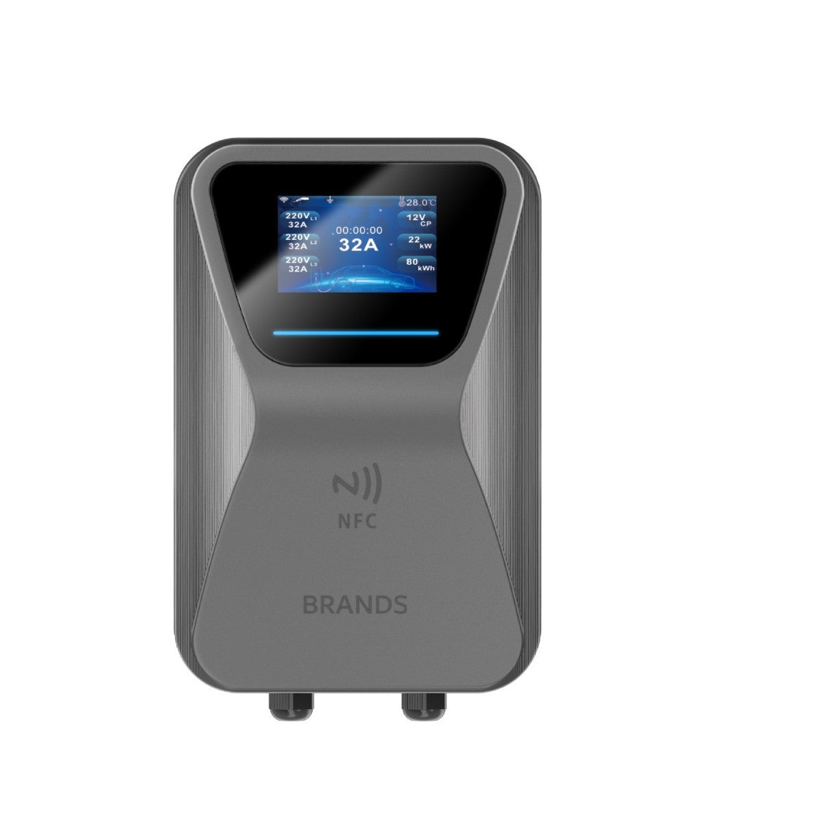 Coolladen 11kW/22kW Wallbox EV Charger Type 2 – OCPP 1.6J Smart App Control, RFID Card, WiFi/4G, IP65 Waterproof Commercial & Home Charging Station