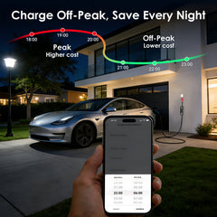 Coolladen Smart 11kW EV Charger APP & WIFI | 3-Phase 16A CEE Charging cable |Type B RCD Safety