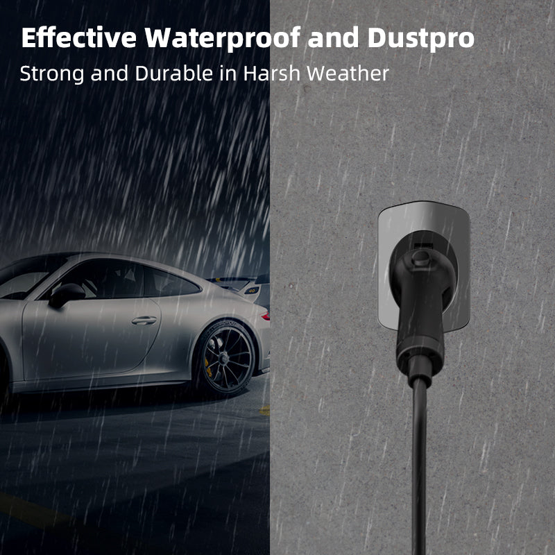 EV Charger Holder for Type 2 Charger Made of Robust Material Electric Car Wall Mount Plug Charging Cable Holder Organiser for All Weather Conditions Electric Vehicle Charging Station Accessories