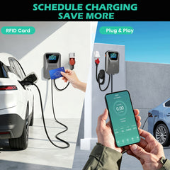 Coolladen 11kW/22kW Stationary EV Wallbox Charging Hub Type 2 – OCPP 1.6J Smart Management, Multi-Card RFID & App Control, Hardwired Commercial & Residential EVSE