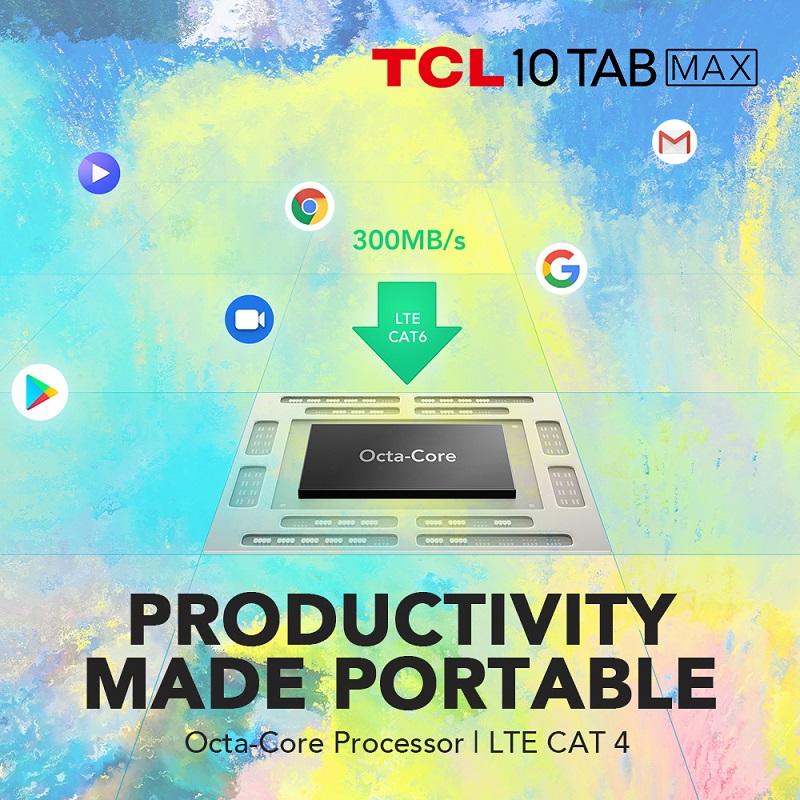 TCL 10 TABMAX 4GB + 64GB Tablet Versión de la UE - 10.36 "FHD IPS 15: 9 Mostrar 8000mAh Wi-Fi 13MP AF Cámara Oficina