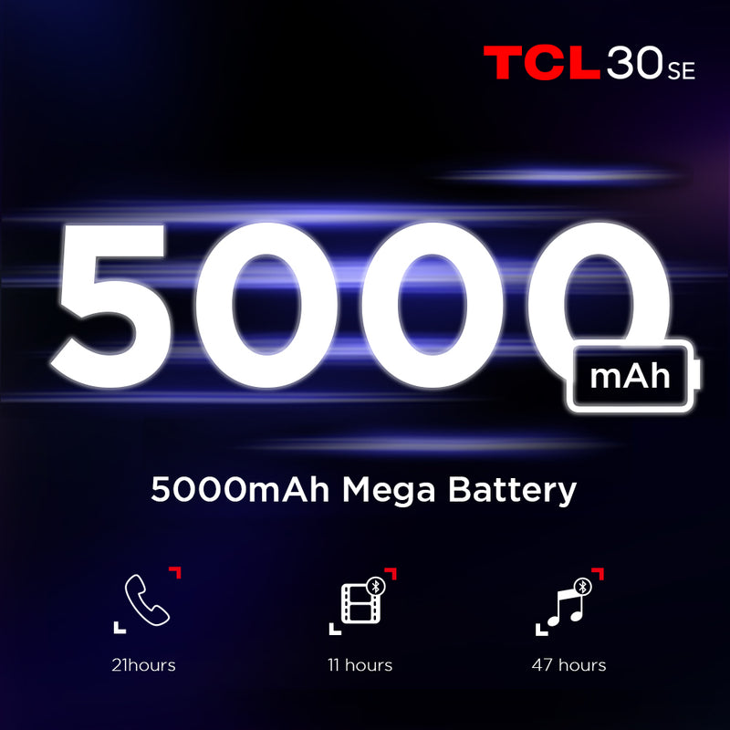 TCL 30 SE Smartphone 4+64GB 6.52 inch IPS LCD Display Triple Rear Camera Octa-core CPU, 5000mAh Battery EU Version