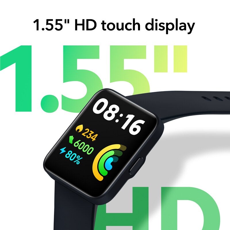 Xiaomi Redmi Watch 2 Lite - 1.55 "HD Pantalla GPS SmartWatch Sangre Oxygen Sport Pulsera-UE