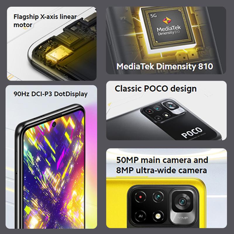 Xiaomi Poco M4 Pro 5G NFC 6GB + 128 GB 5G Smartphone 6,6 "90Hz FHD + DOT Display 33W Pro 50MP Camera 5000Mah -EU Versione